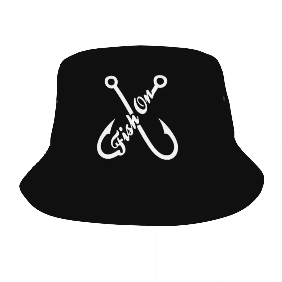 Custom Fish On Logo Bucket Hat Women Men Fashion Summer Outdoor Sun Fisherman Fishing Fisherman Cap