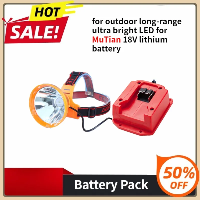 

Head Mounted Strong Light Headlight Suitable for Outdoor Long-range Ultra Bright LED for MuTian 18V Lithium Battery