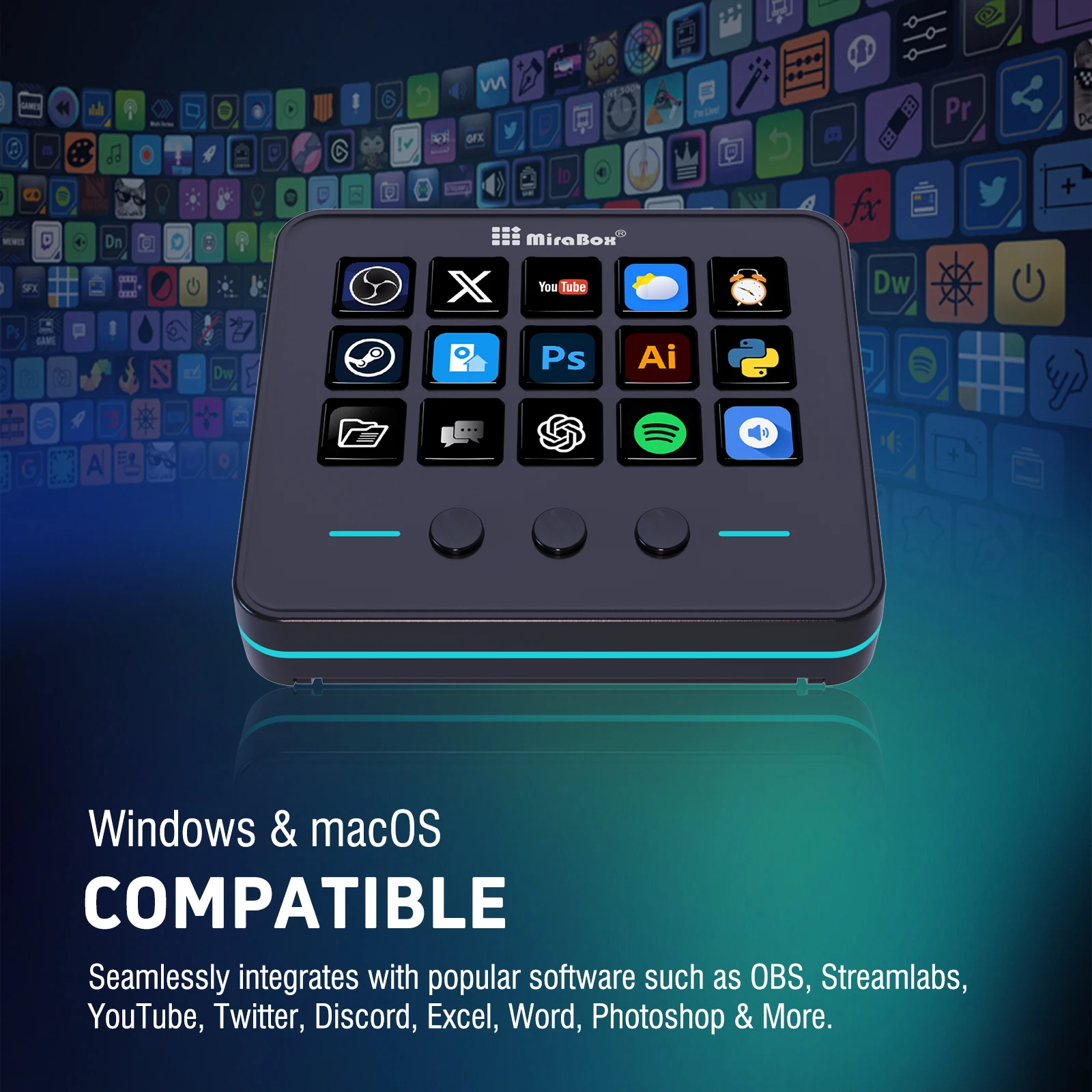 

International Version M18 V3 Console Visual Custom Keyboard Stream Deck Computer Gaming Peripheral Mouse Keyboard Accessory