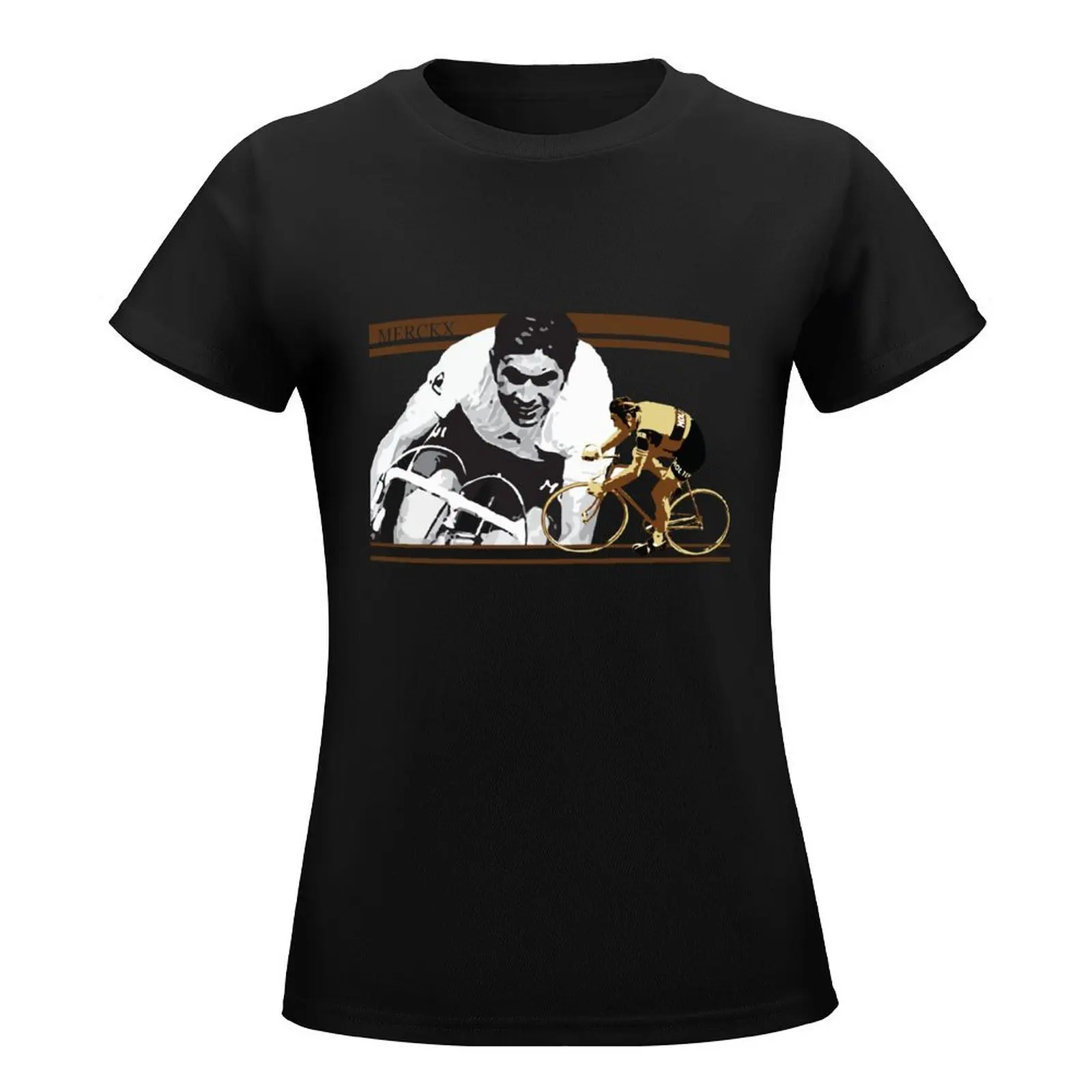 vintage poster EDDY MERCKX: the cannibal T-Shirt female graphics workout t shirts for Women