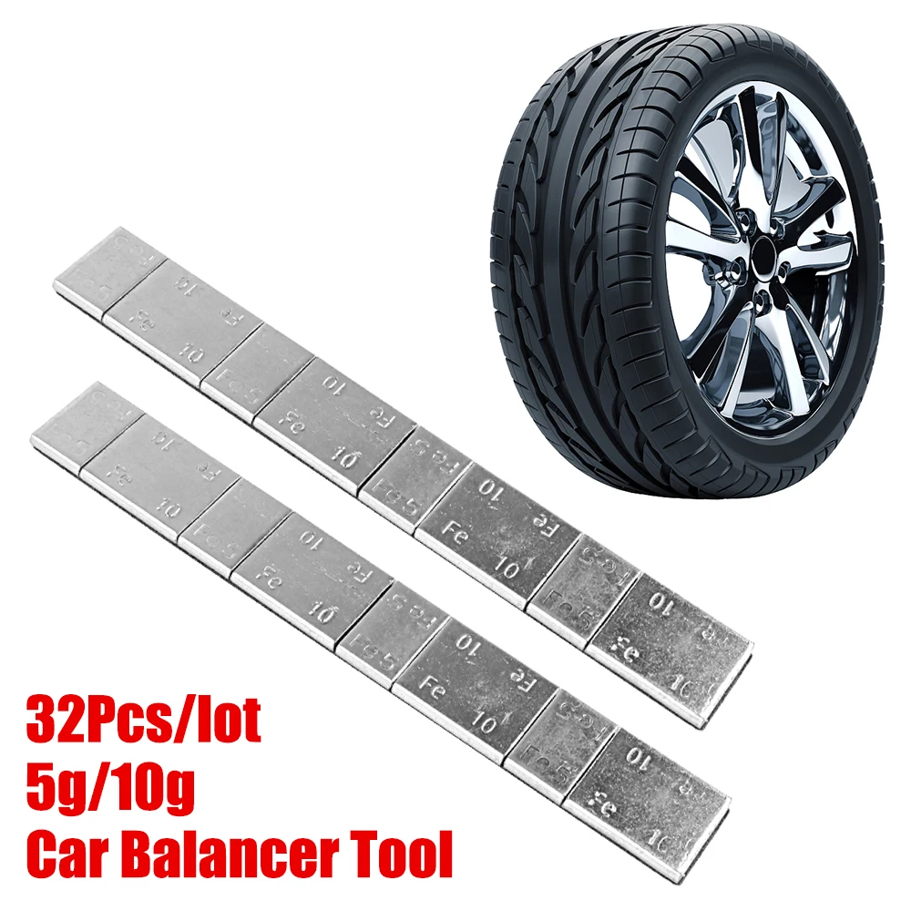 

Tyre Wheel Block 32Pcs/lot 5g/10g Wheel Balance Weight Balancer Tool Iron Universal Tire Adhesive For Car Motorcycle Bike Auto