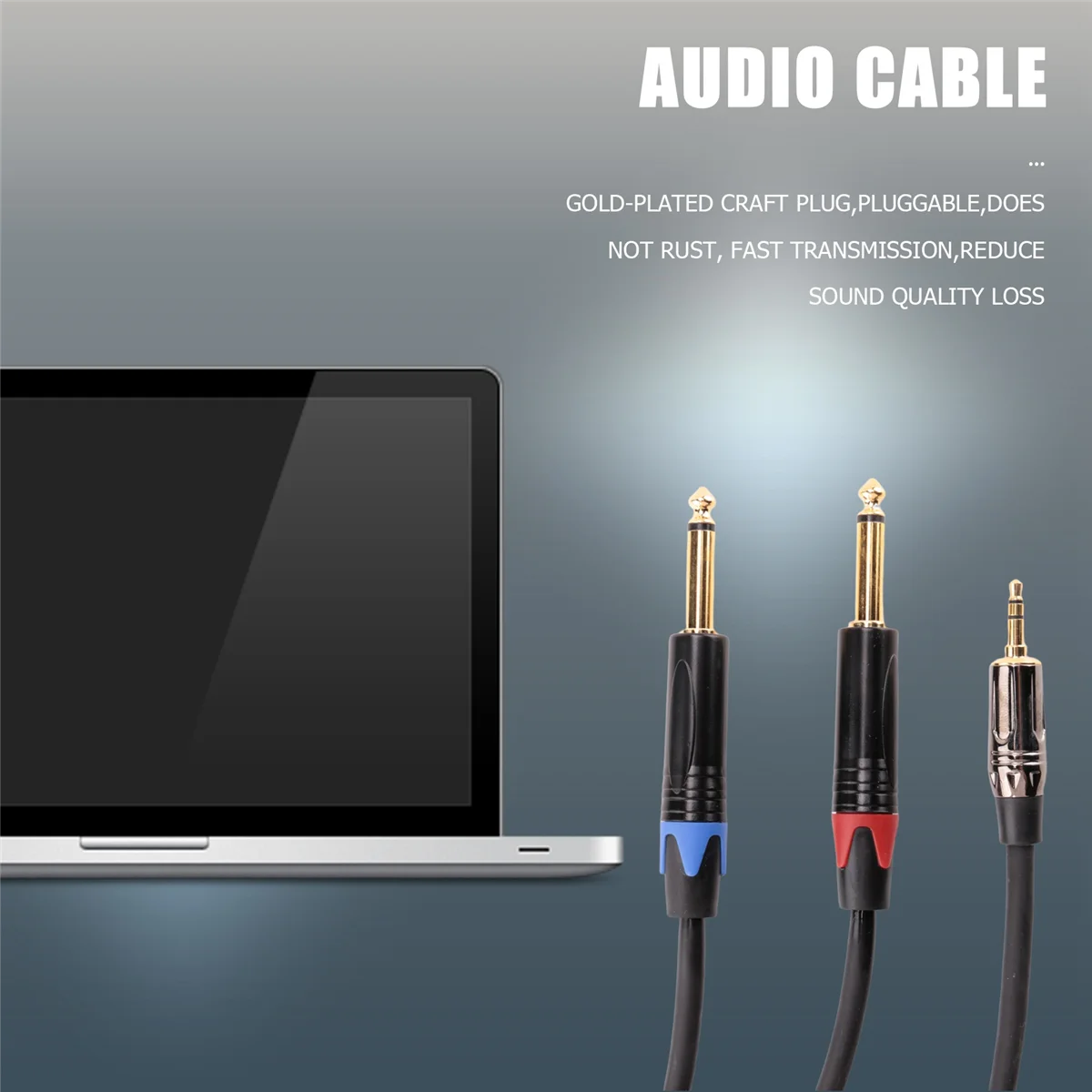 3.5 مللي متر إلى المزدوج 6.5 مللي متر محول جاك كابل الصوت مزدوج 6.35 مللي متر ذكر 1/4 بوصة مقبس أحادي إلى ستيريو 1/8 بوصة 3.5 مللي متر Aux الحبل ، 2 متر