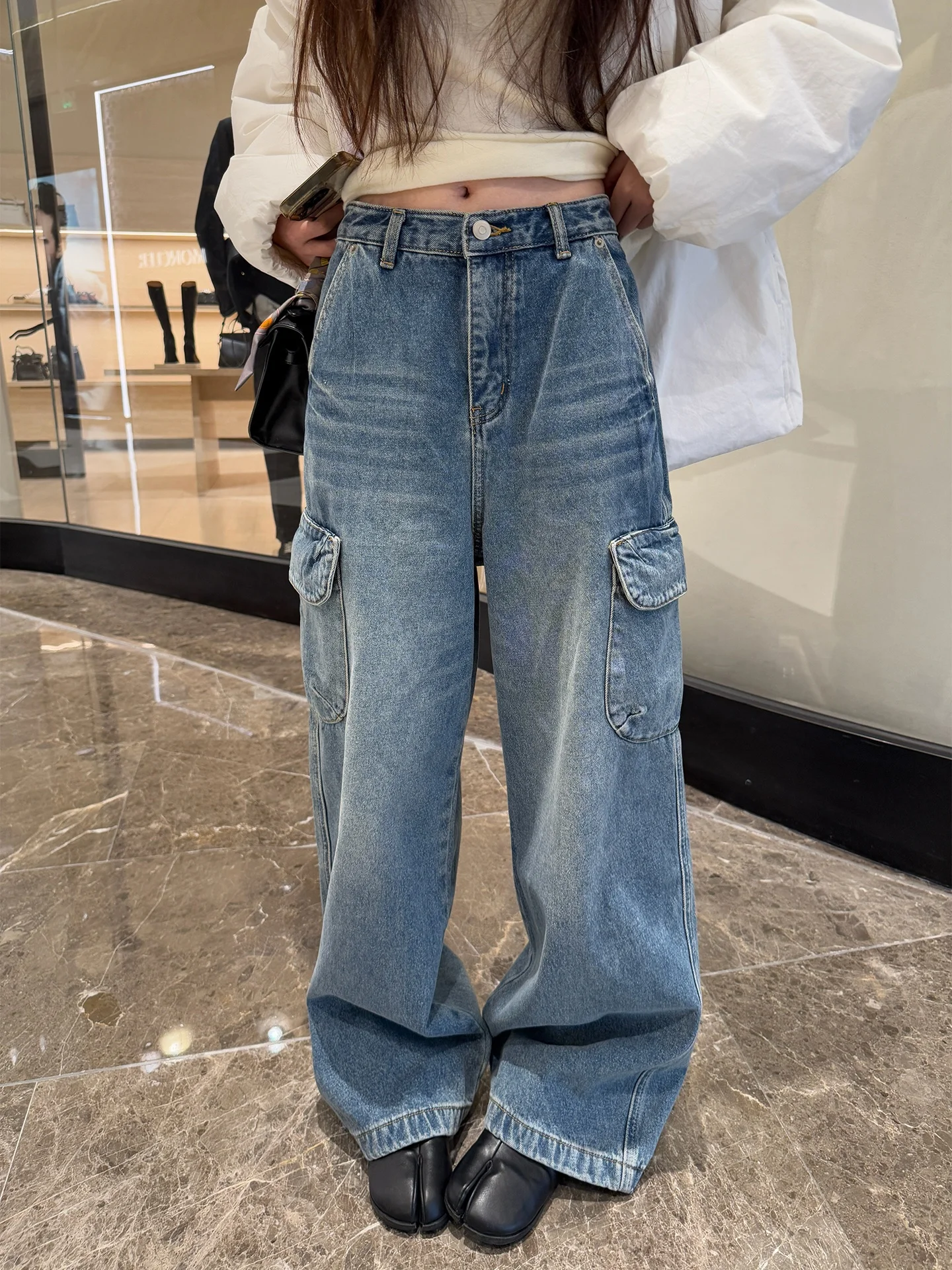 

Стильные джинсы Sweet Cool Sle Workwear из легкого хлопка, свободного кроя, для девушек, весенняя коллекция