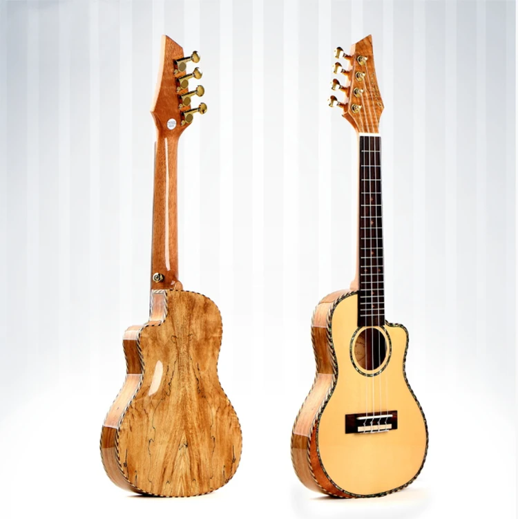 

Hooqu Ukulele 24 Inch Solid Spruce Top With Hand Guard China Guitar Music Instruments