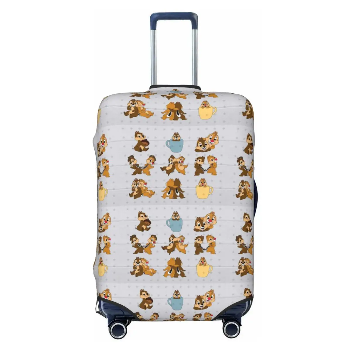 

Custom Cute Funny Cartoon Chip And Dale Luggage Cover Protector Washable Travel Suitcase Covers
