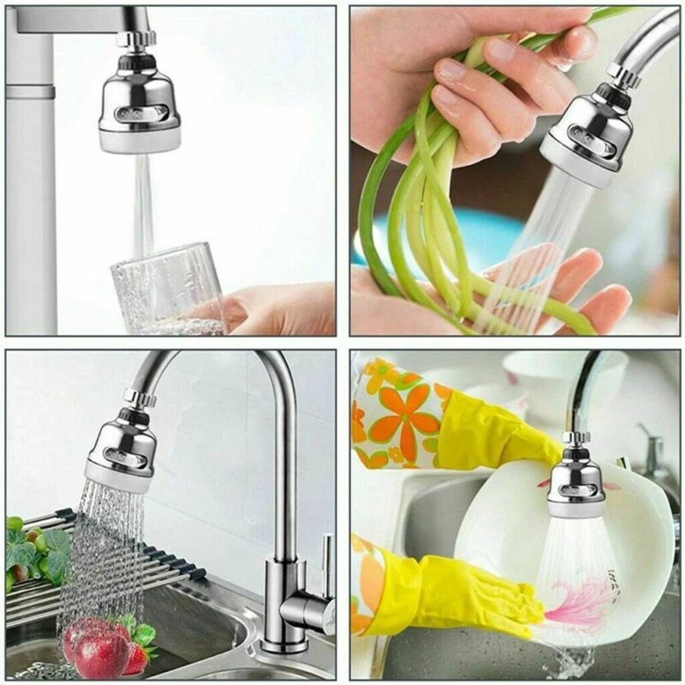 360 Degree Swivel Kitchen Faucet Aerator Adjustable 3 Mode Sprayer Filter Movable Kitchen Tap Head Water Saving Nozzle Sprayer