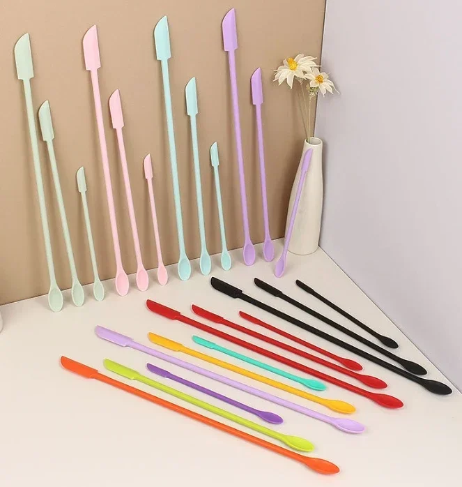 3Pcs/Set Heat Resistant Silicone Spatula Long Handle Dual-Ended Scraper Spoon Kitchen Gadget for Jam Cooking Baking Supplies