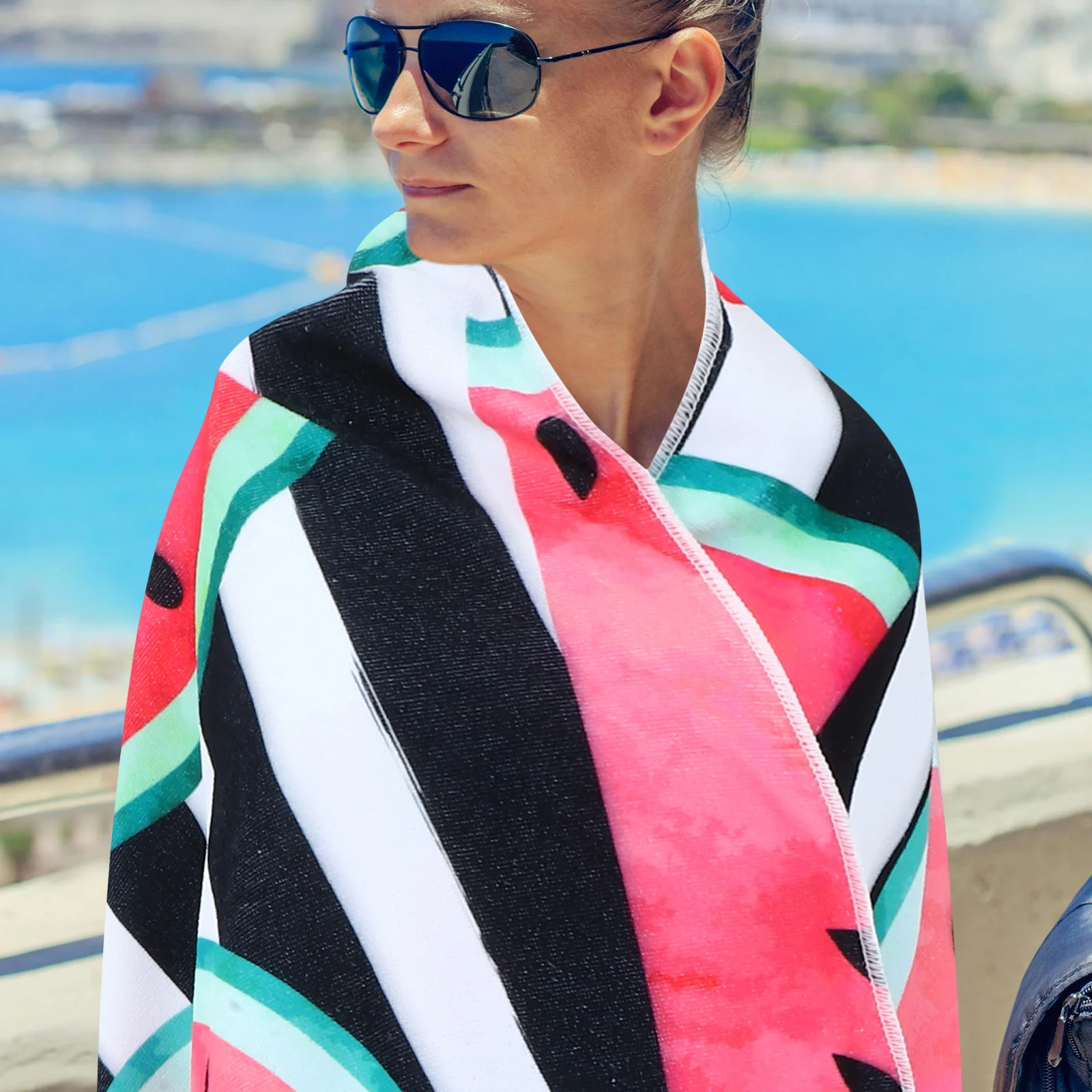 

Beach Towel Large Quick Drying Fruit Pattern Sand Resistant For Travel Swimming Holiday Yoga Camping Women Girls Adults