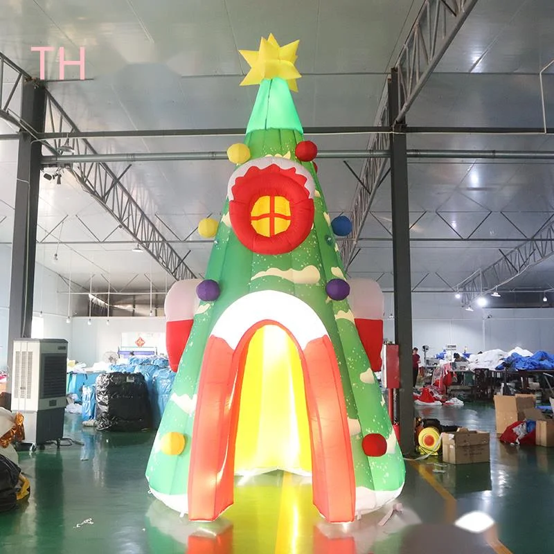 

free shipment outdoor activities 5m 17ft outdoor Giant Christmas Inflatable Tree, inflatable Christmas house with light for