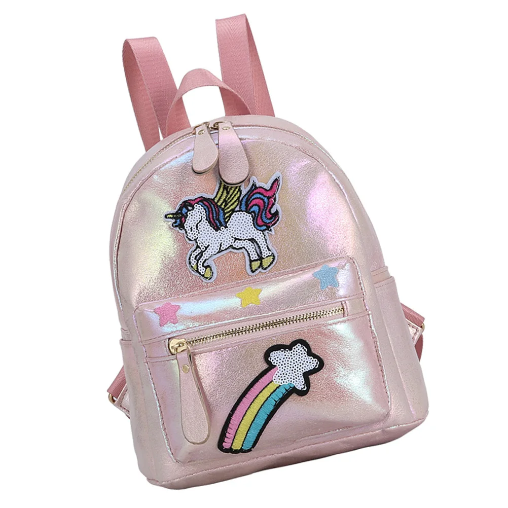 

Детский рюкзак с единорогом, розовый, маленький, с милыми животными, с героями мультфильмов, удобный мягкий ремешок, с защитной застежкой, повседневная сумка для детской прогулки