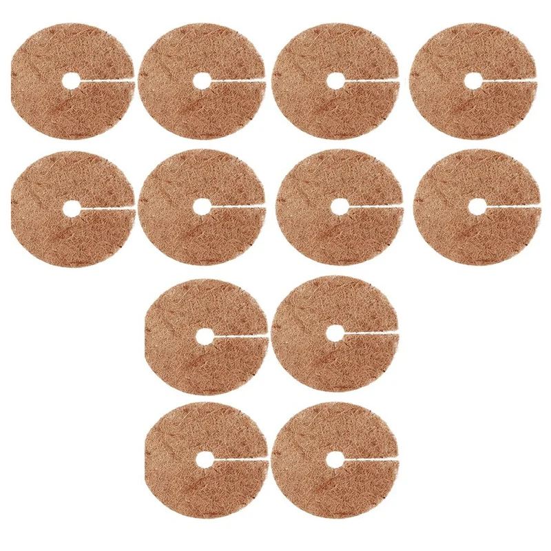 

12 Pcs Coconut Fibers Mulch Ring Tree Protector Mat,14.5 Inch Coir Plant Protectors From Animals Tree Protection Plant