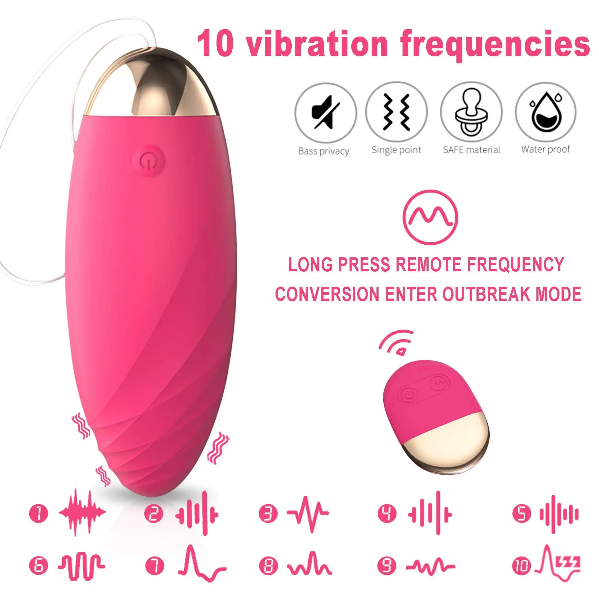 

Silicone Vibrating Egg Wireless Remote Control Vibrators Vaginal Masturbation G Spot Stimulating Massager Portable SexToys Woman