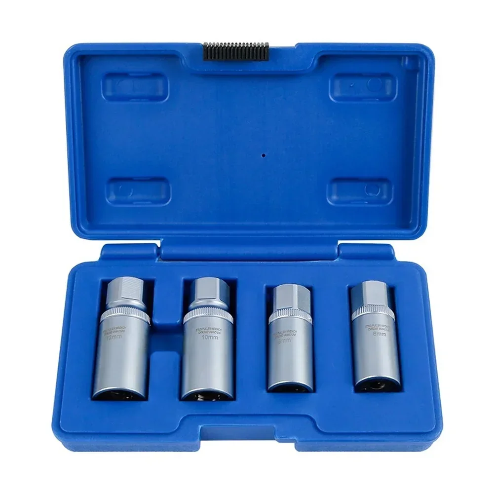 Double Head Bolt Extractor 6mm 8mm 10mm 12mm For Broken Stripped Screws Removal Tool With Internal Roller Design And 1/2 Inch