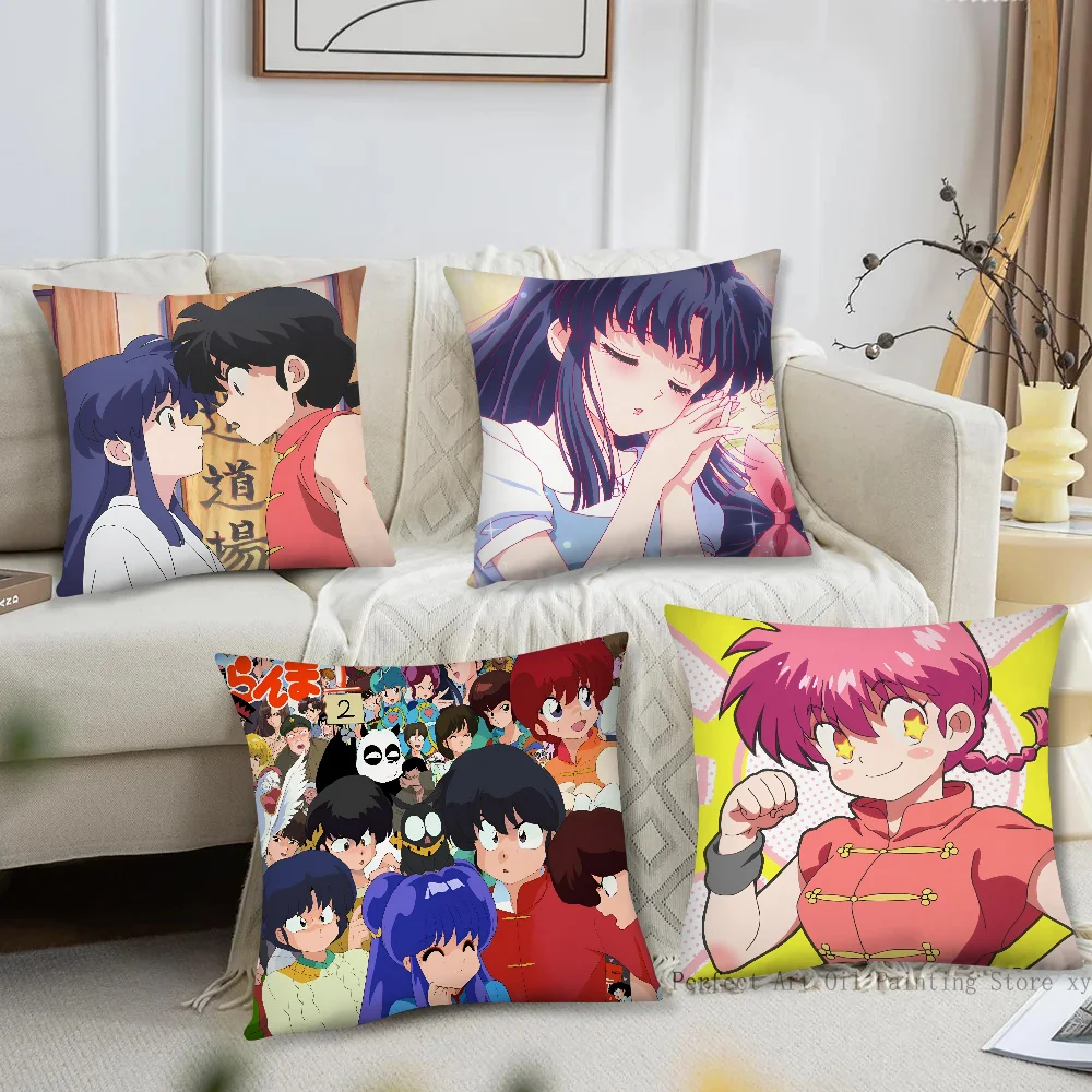 Comics Ranma Pillow Case Fashion Square Pillowcase Bedroom Sofa Room Ins Decoration Leisure Cushion Cover