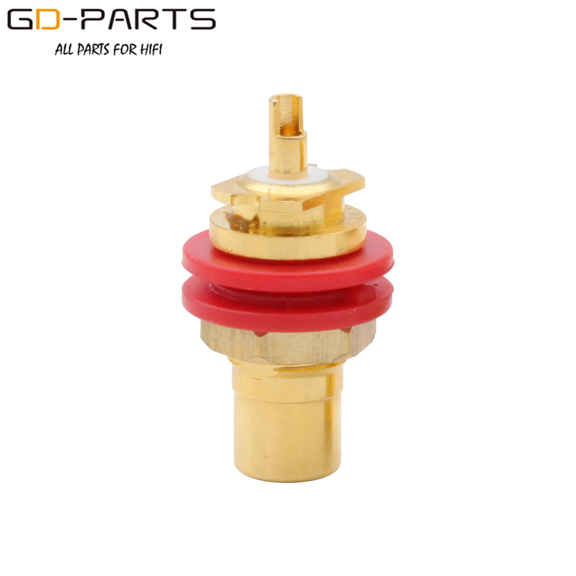 EIZZ 24K Gold Plated Brass Female RCA Connector Jack Socket Hifi DIY Audio Video Signal Cable Terminal Panel Chassis Mount