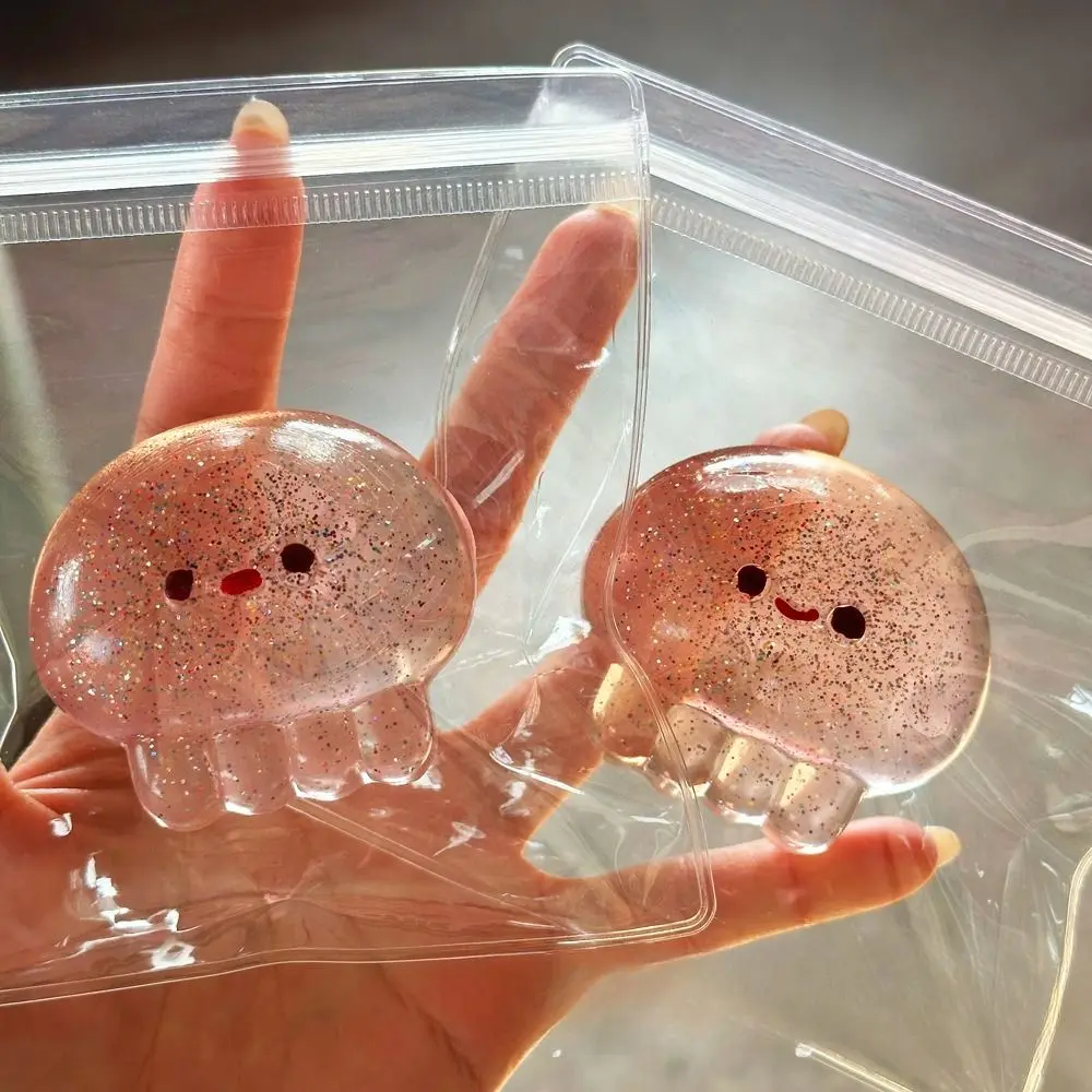 かわいいストレス解消クラゲスクイーズおもちゃ ソフトTPRピンチング減圧おもちゃ 粘着スローライジング感覚フィジェットおもちゃ