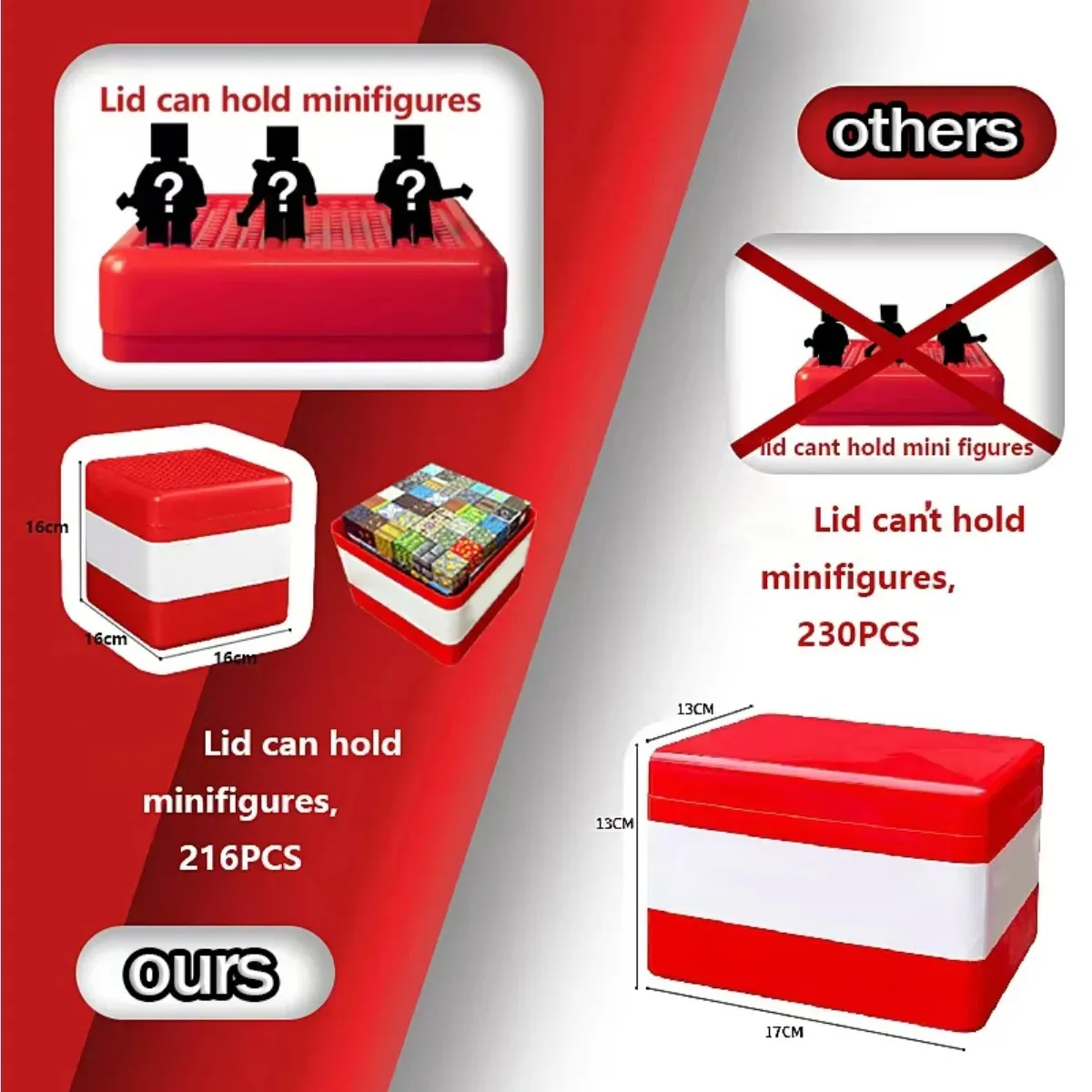 새로운 자석 블록 마그넷 큐브 픽셀 스타일 브릭 장난감 보관함 뚜껑 포함 피규어 장난감 보관 가능 남아 여아 어린이 2025 선물