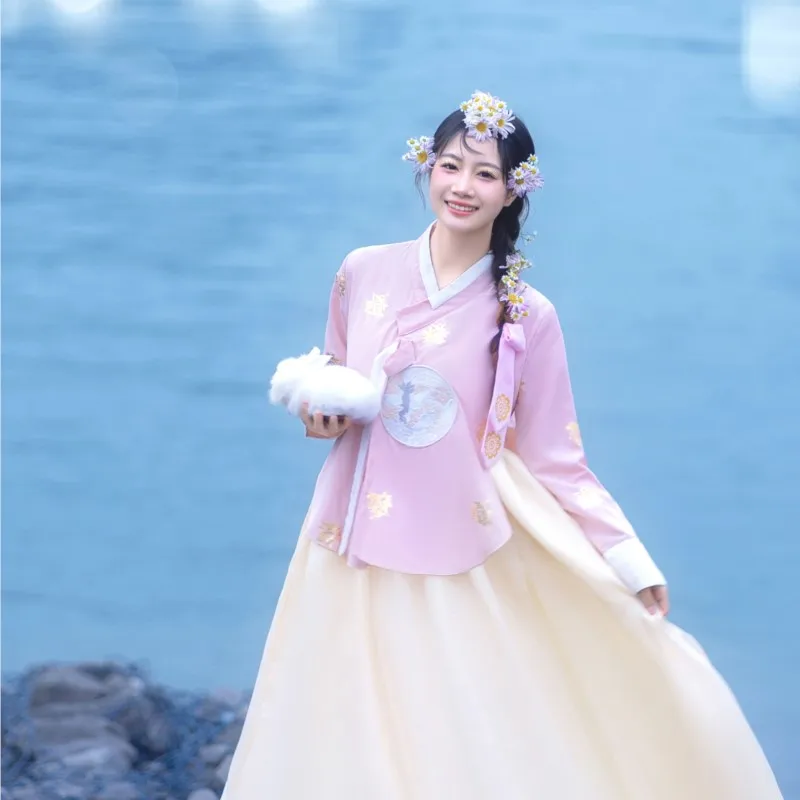 High Quality |Hanbok Korean Clothing Women's New Court Women Dress Performance Costume Yanji Photo