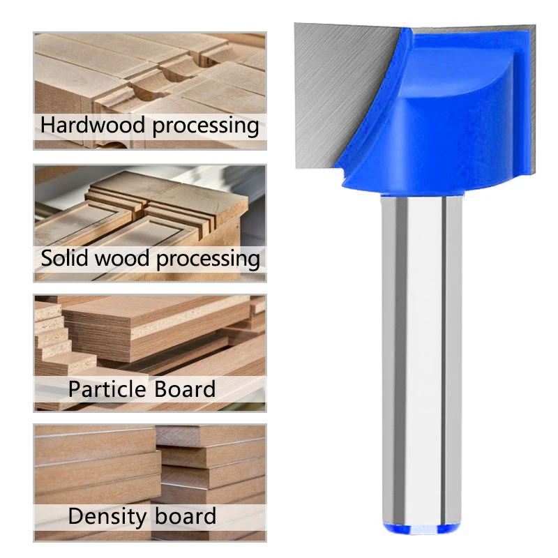 XCAN Bottom Cleaning Router Bit 1pc 8mm Shank 18/20/22/25/30/32mm Carbide End Mill T Slot Wood Milling Cutter