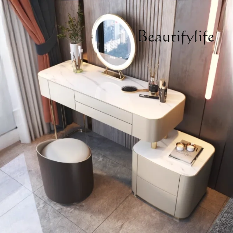 

Q Smart Home Professional Storage Dressing Table Makeup Led Lights Mirrors Desk Dresser Organizer Modern Coiffeuse De Chambre Ro
