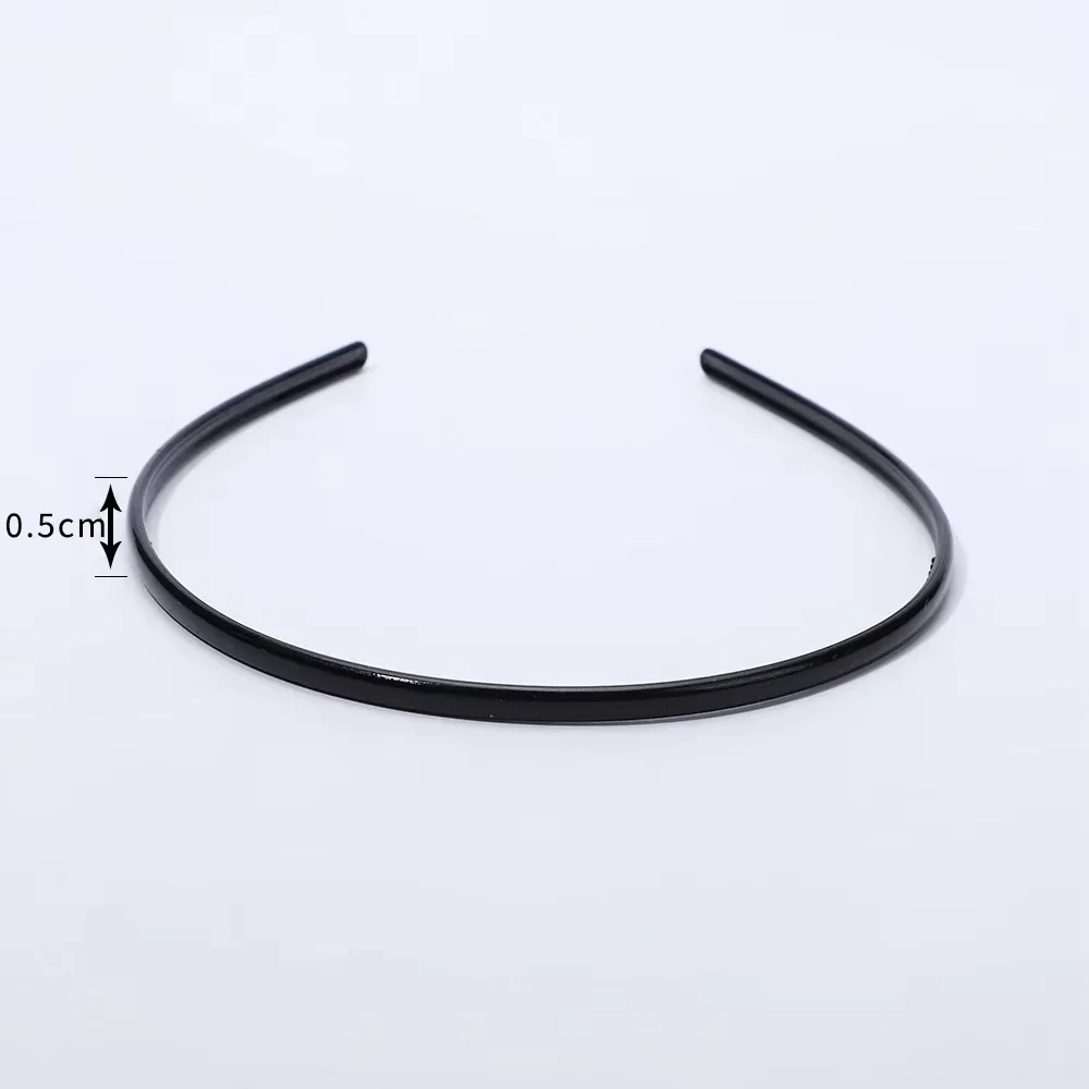 1/7pcs Eenvoudige Vrouwen Hoofdbanden Mode Hoofdband voor Meisjes Effen Zwarte Kleur Casual Haaraccessoires Plastic Hoofdbanden