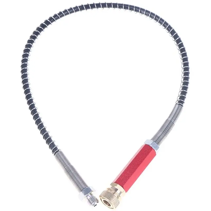 [B17B!】 High-Pressure Inflation Hose With Spring, 63Mpa Pump Hose, 6Mm Female Quick-Connect Steel& Copper Fittings, 4500Psi