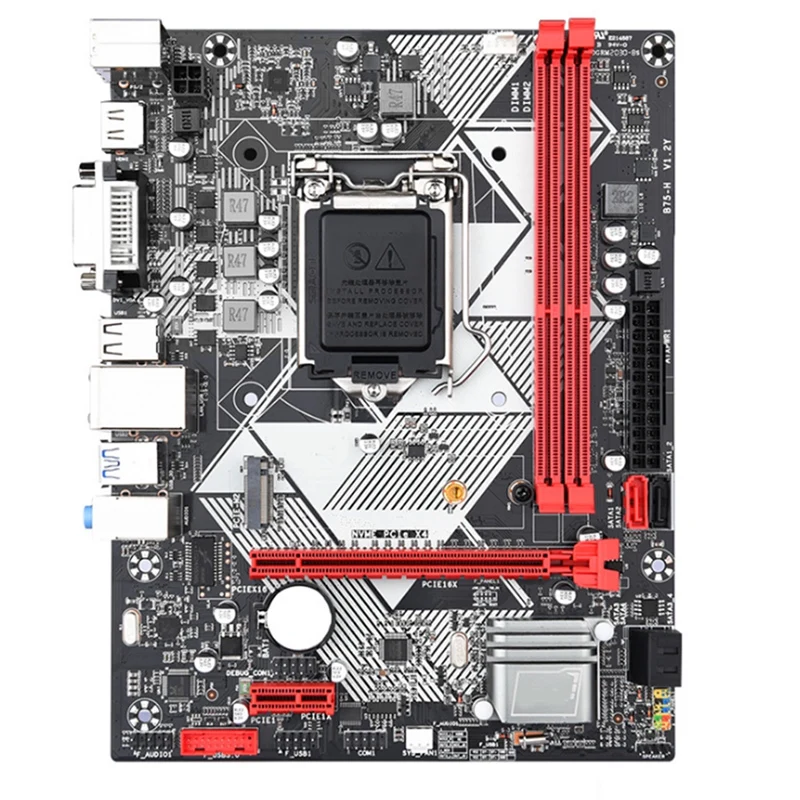 B75-H Desktop Computer Motherboard LGA1155 USB3.0 Support Up To 16GB DDR3 RAM Slots Pcl-E3.016X Gigabit LAN Card