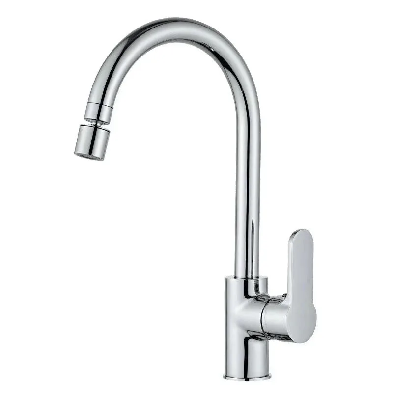 

Смеситель для кухонной мойки, твердый латунный смеситель для горячей и холодной воды, поворотный на 360 градусов излив для мытья посуды, приготовления пищи, прачечной, балкона