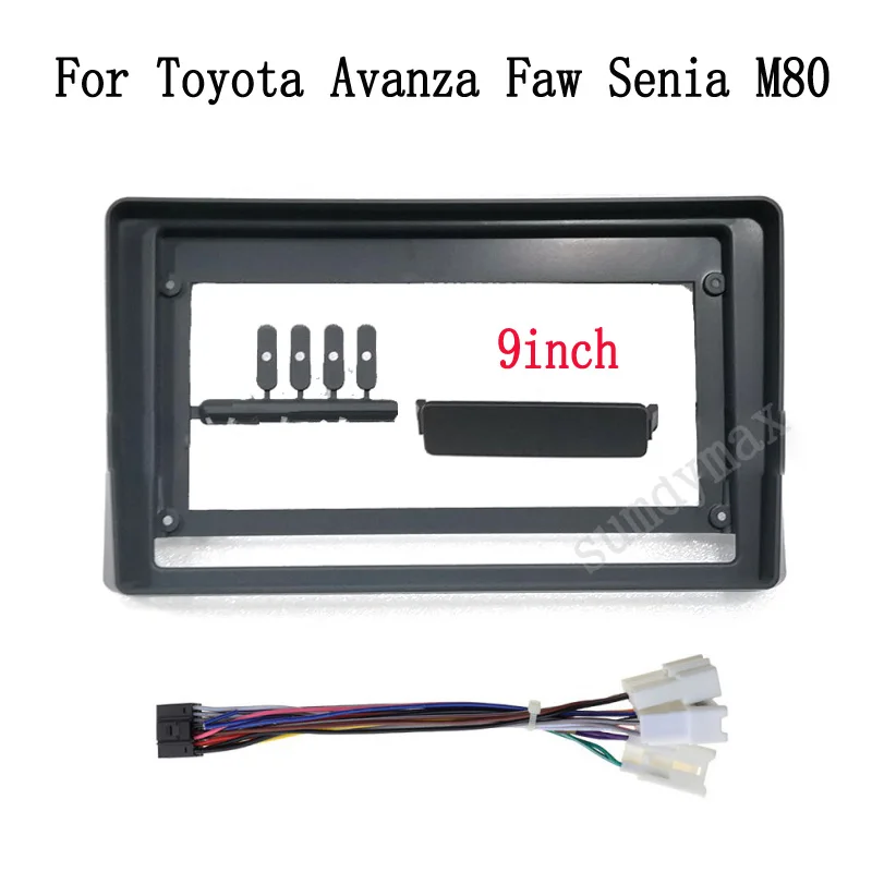 

9-дюймовая 2 Din Автомобильная радиоустановка Fascia Для Toyota Avanza Faw Senia M80 2004-2008 Автомобильная Рамка адаптер Монтажная Рамка