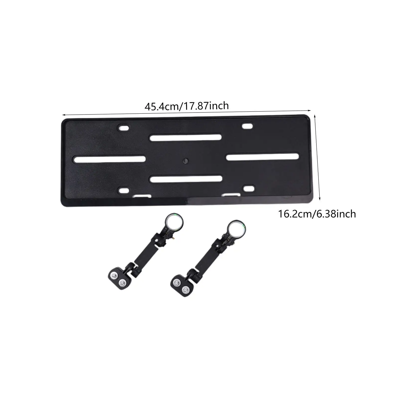 ABS License Plate Frame Long Panel Black Holder Auxiliary Bracket for Car SUV Rear External Bike Rack view 6