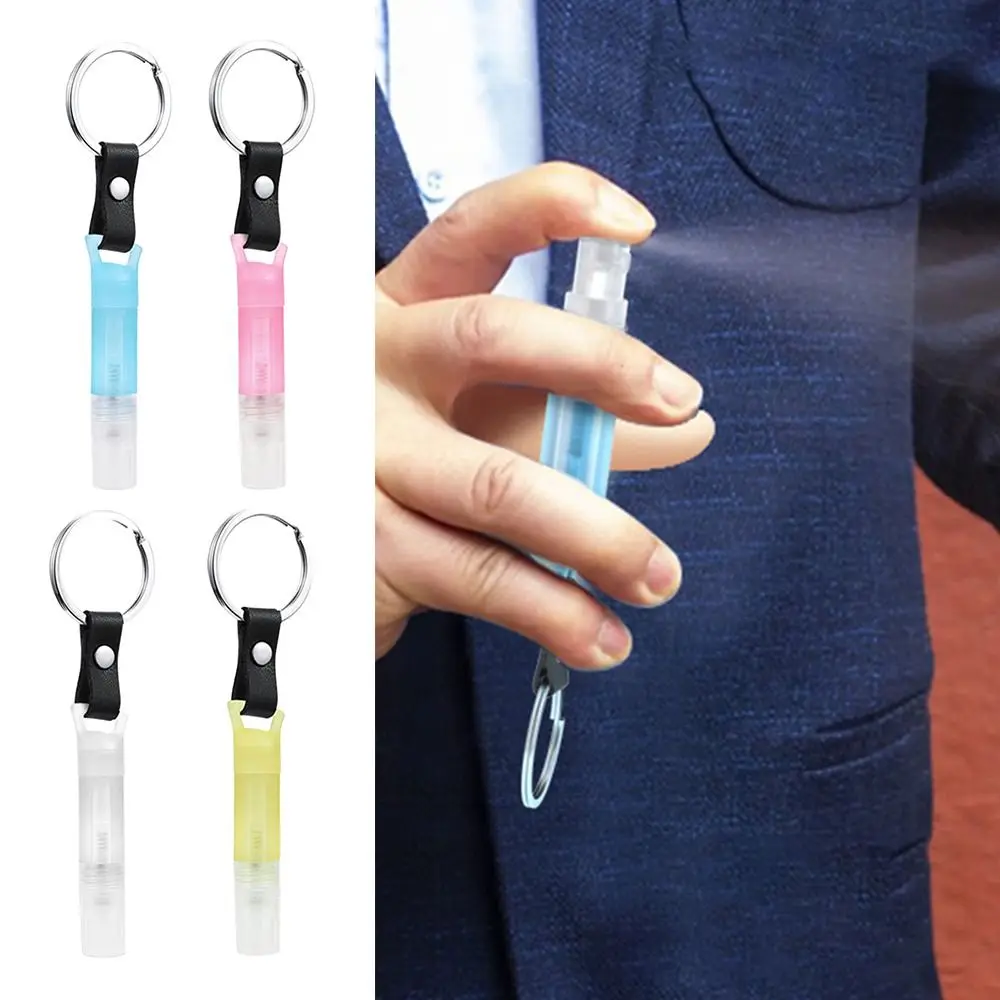 New Mini Plastic Keychain Accessories No Touch Empty Bottle Spray Sub Bottle Spray Tank Perfume Bottle