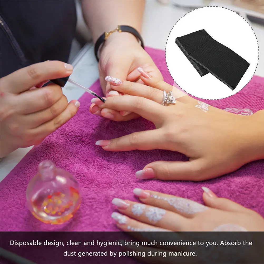 125Pcs Absorbent Manicure Mat Disposable Nail Art Tablecloth for Home Salon Use Skin-Friendly Odorless Clean Hygienic Nail Art