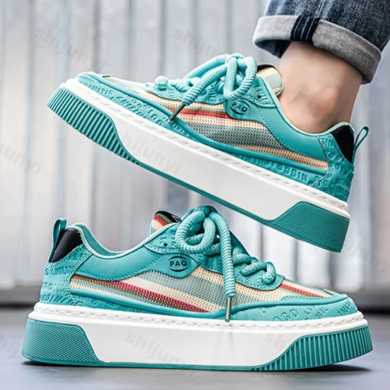 

Men's Niche Design Low Cut Thick Soled Casual Sports Shoes 2025 Spring New Fashion Trendy Breathable Comfortable Chunky sneakers