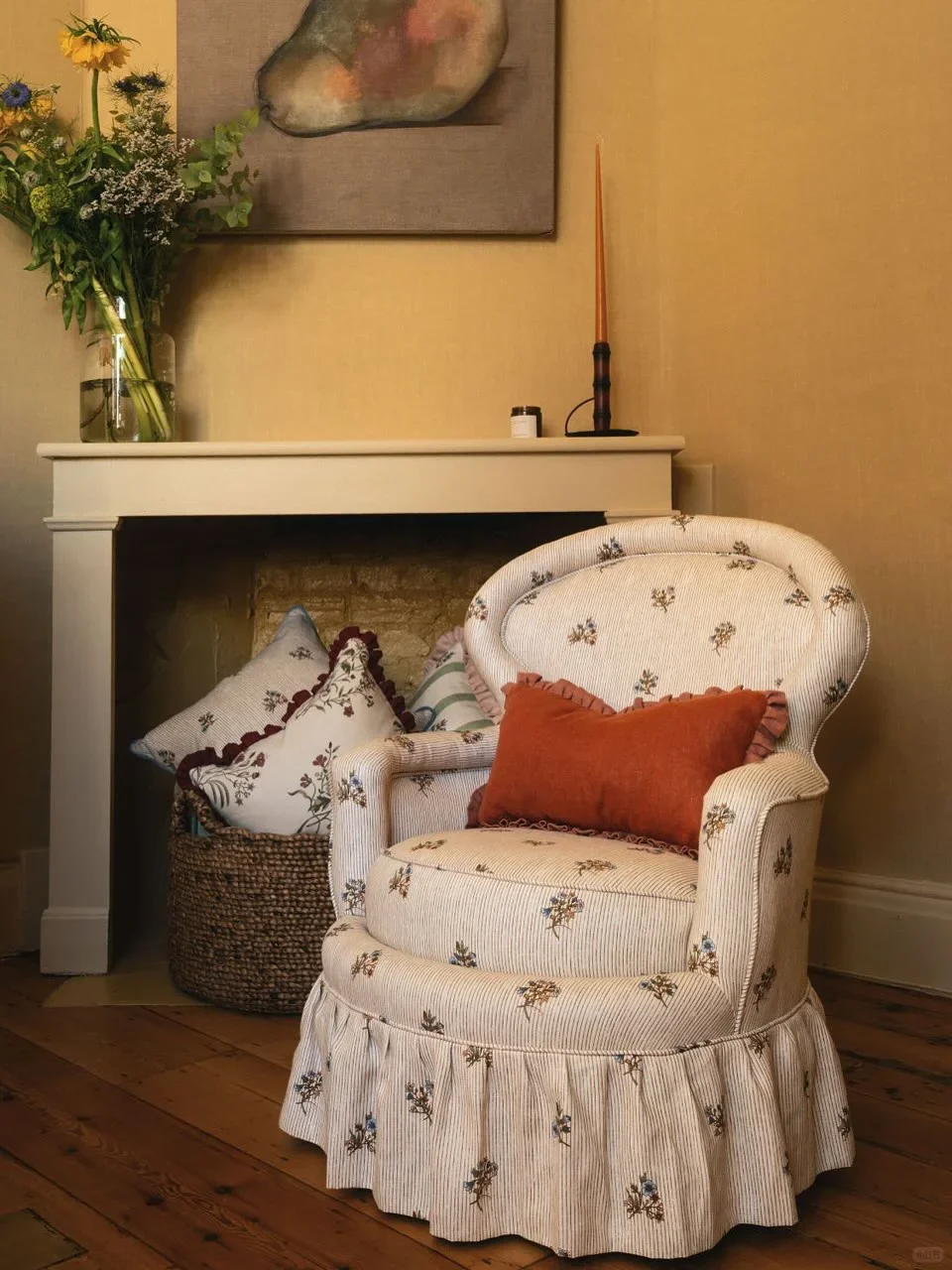 

Bedroom American pastoral lounge chair French retro single sofa chair