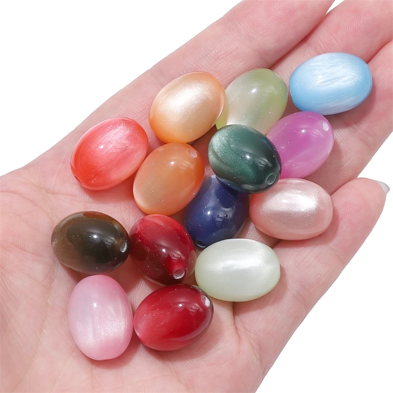 5pcs 14x18mm Resin Cat Eye Jujube Beads Loose Beads for Craft Handmade DIY Necklace Bracelet Earring Jewelry Making Accessories