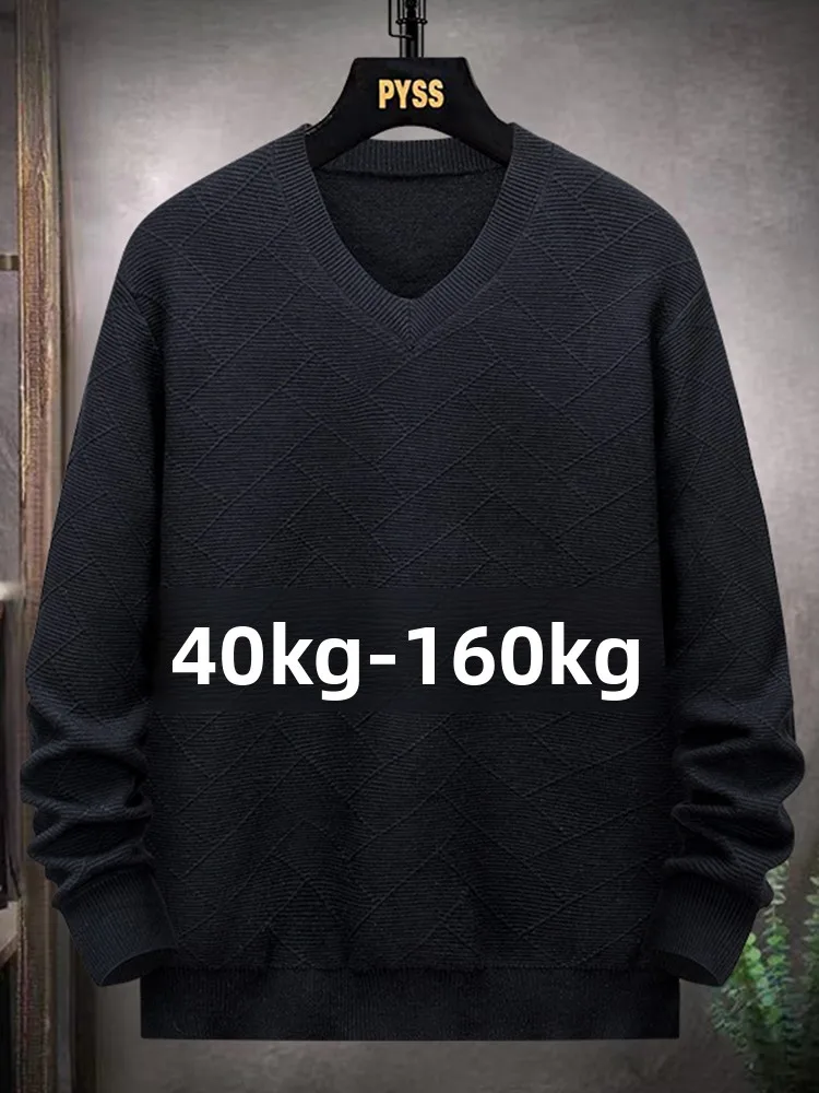 

Men's round Ne Knitwear Winter Large Size Extra Thiened Wool Blend Casual Long Sve Sweater Comfortable Loose Fit Basic...