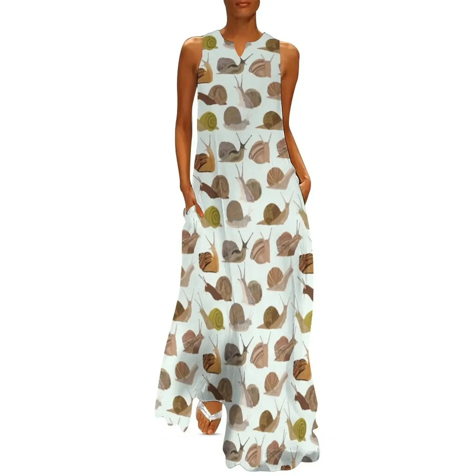 

Snails Long Dress Beachwear beach dresses dress women elegant luxury prom clothes Dress