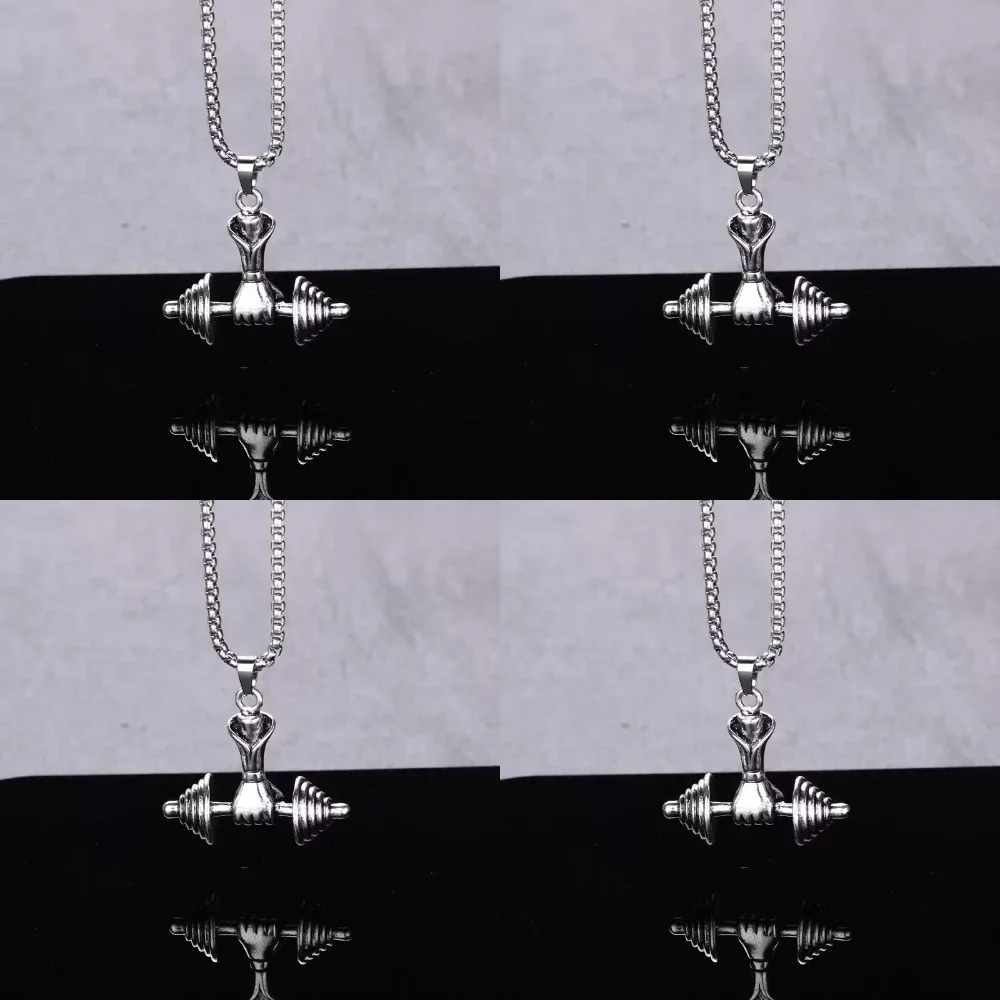 

European and American trendsetters, stainless steel men's necklace, alloy pendant, personalized hip-hop style, and trendy