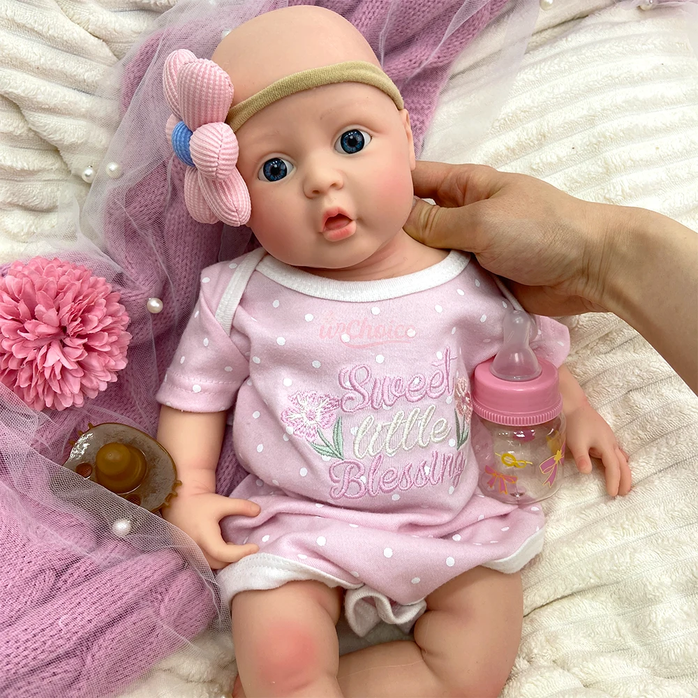 

Premium Silicone Reborn Baby Girl 42cm Handmade Soft Lifelike Collector’s Item Realistic Exquisite Details for Reborn Doll Lover