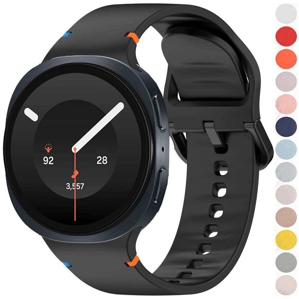 Original Silikonarmband für Samsung Galaxy Watch 9 8 40mm 44mm Silikon-Sportarmband ohne Lücken für Galaxy 8 Classic 46mm