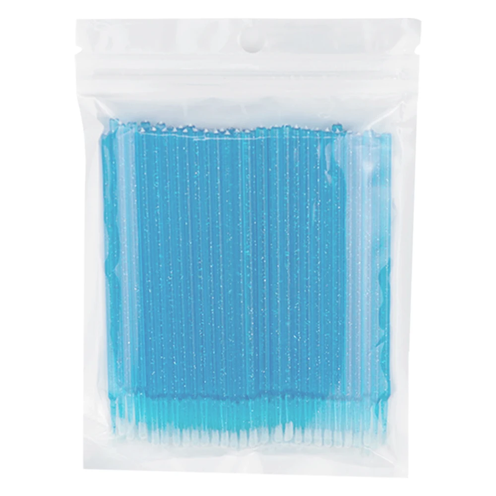 100 stks Wimper Reinigingsborstels Micro Wattenstaafje Individuele Verwijderen Make-up Borstel Wimpers Microbrush Schoonheid Schoon Gereedschap