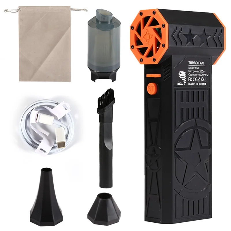 SANQ Handheld Turbo Jet Fan 130000RPM High Power Air Blower Violent Turbo Fan Air Dust Blower With Vacuum Kits