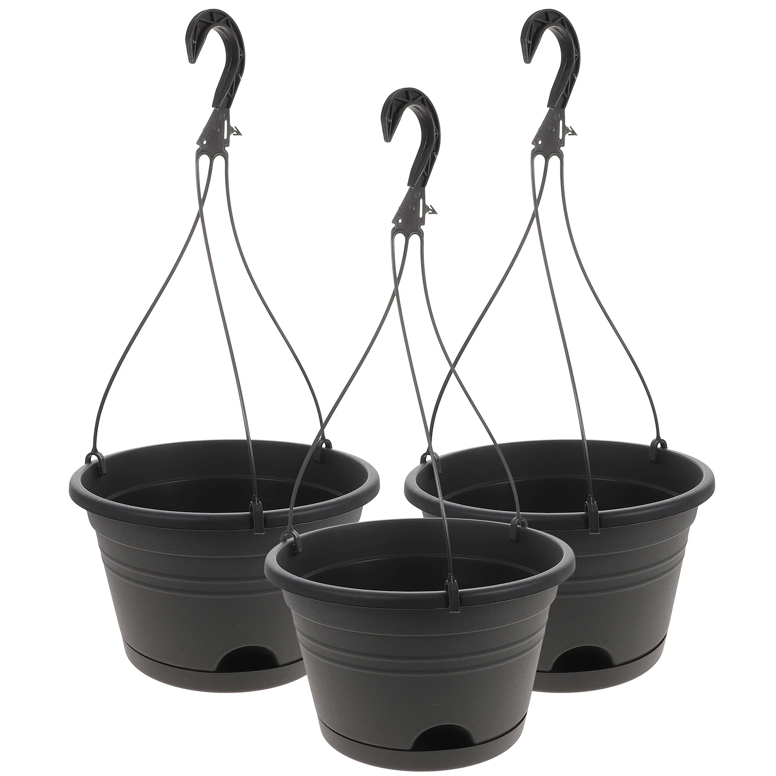 

3Pcs Hanging Plastic Hanging Flowerpots durable hanging Plant Pots Basket multiuse Home Balcony Courtyard Garden decors