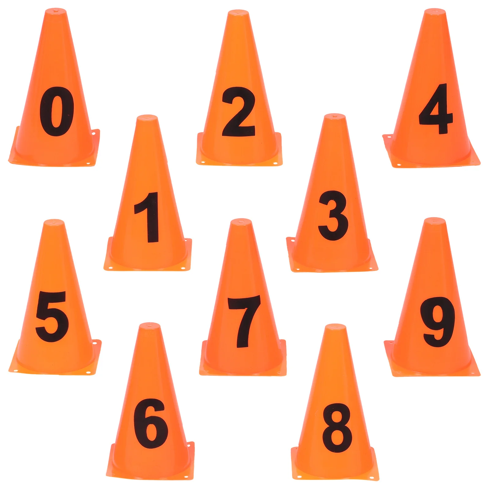 مجموعة واحدة من المخاريط المرقمة للرياضة، علامات تدريب كرة القدم الملونة الزاهية، تدريبات خفة الحركة، مخاريط ممارسة كرة القدم #1