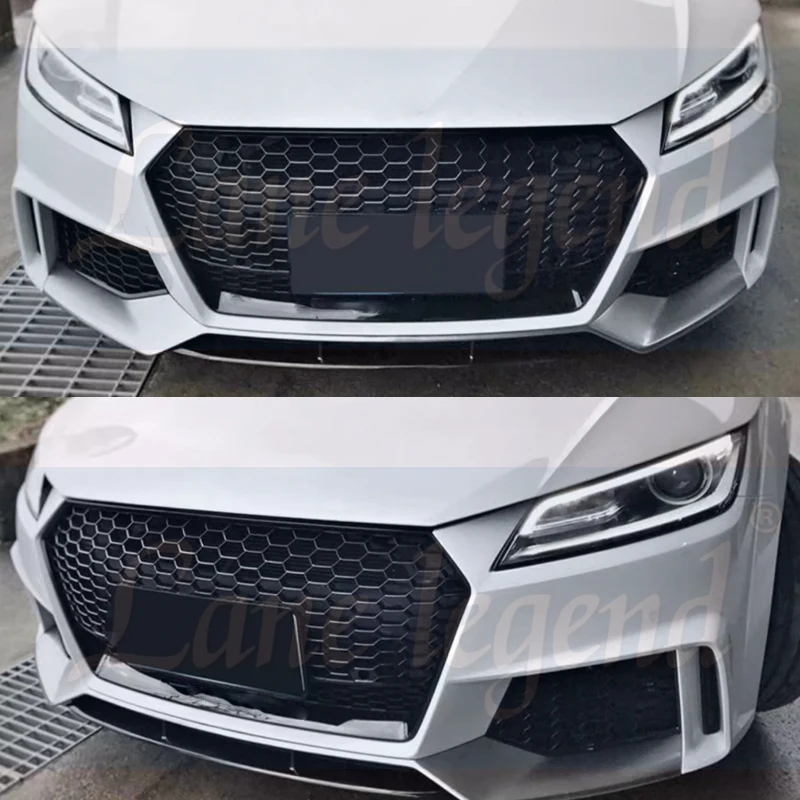 Front Sport Hex Mesh Honeycomb Hood Grill Black for Audi TT/TTS 8S Gloss Black for TTRS Style 2015 2016 2017 2018 Racing Grills