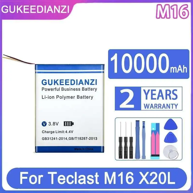 

Safe Fast Charging Laptop Battery For Teclast M16 X20L Tablet PC 2-Wire 10000Mah