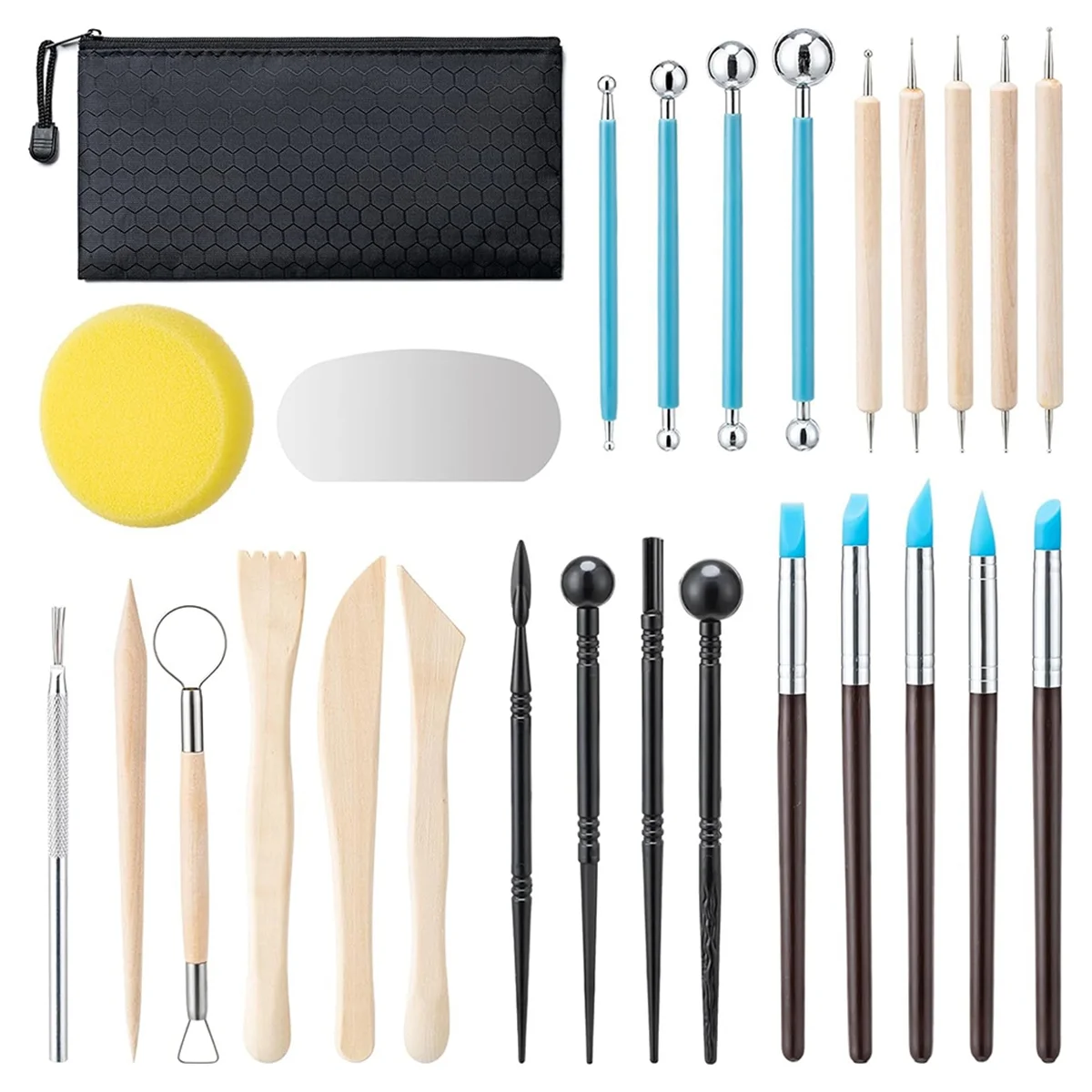 

Clay Tools Kit, 27 PCS Pottery Tools, Practical Polymer Clay Sculpting Tools Kit, Air Dry Clay Tools Set for Kids