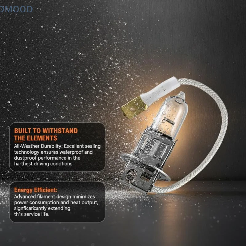 【CR】H3 Halogen Headlight Bulb Clear Vision Safe Driving 12V 24V for Car Truck Headlight Upgrade