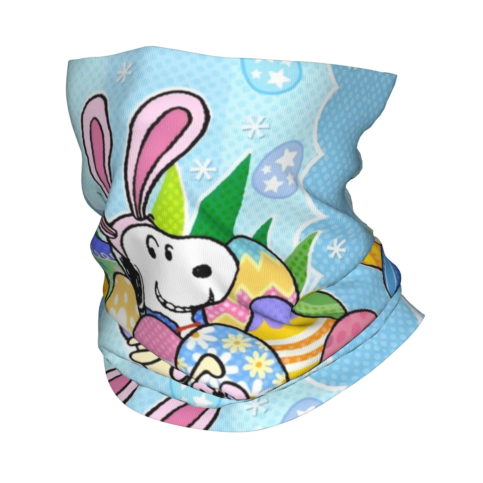 

Счастливые пасхальные яйца, снупи, бандана, гетры, маска с принтом, шарф, многофункциональная Балаклава для бега для мужчин, женщин, взрослых, моющаяся