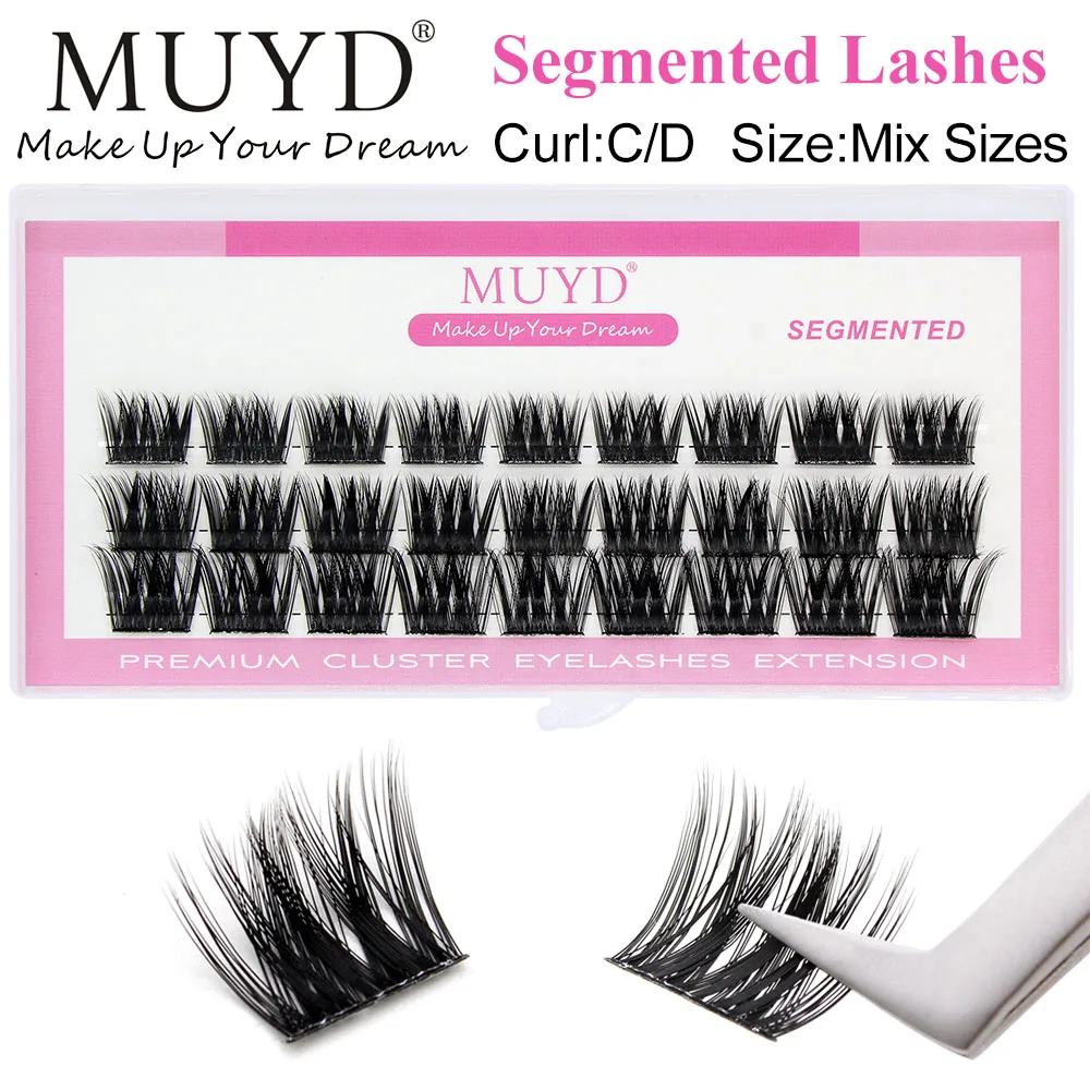 High Quality Personal Eyelashes Loose Segmented Extension False Eyelashes Mink Fluffy Soft False Eyelashes DIY